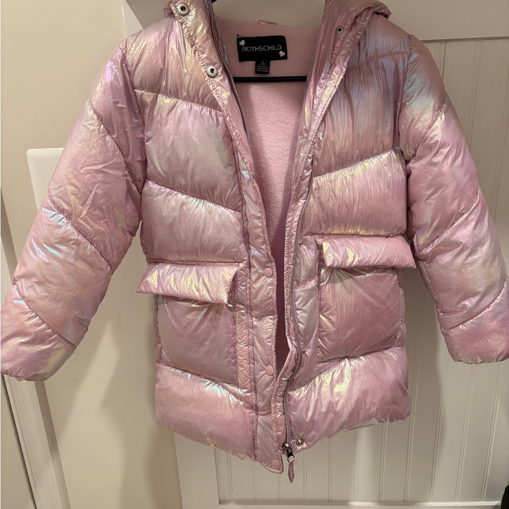 Rothschild Iridescent Pink Kids Puffer Coat